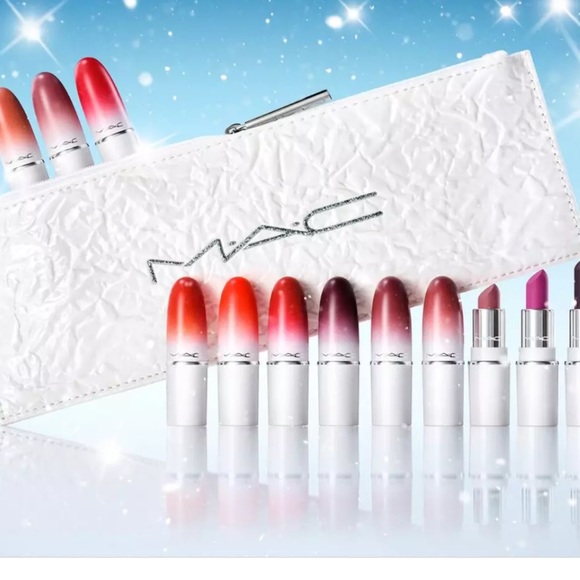 MAC Lips By The Dozen Mini Powder Kiss 💋💄💄💄🎁Lipstick set - Picture 7 of 9